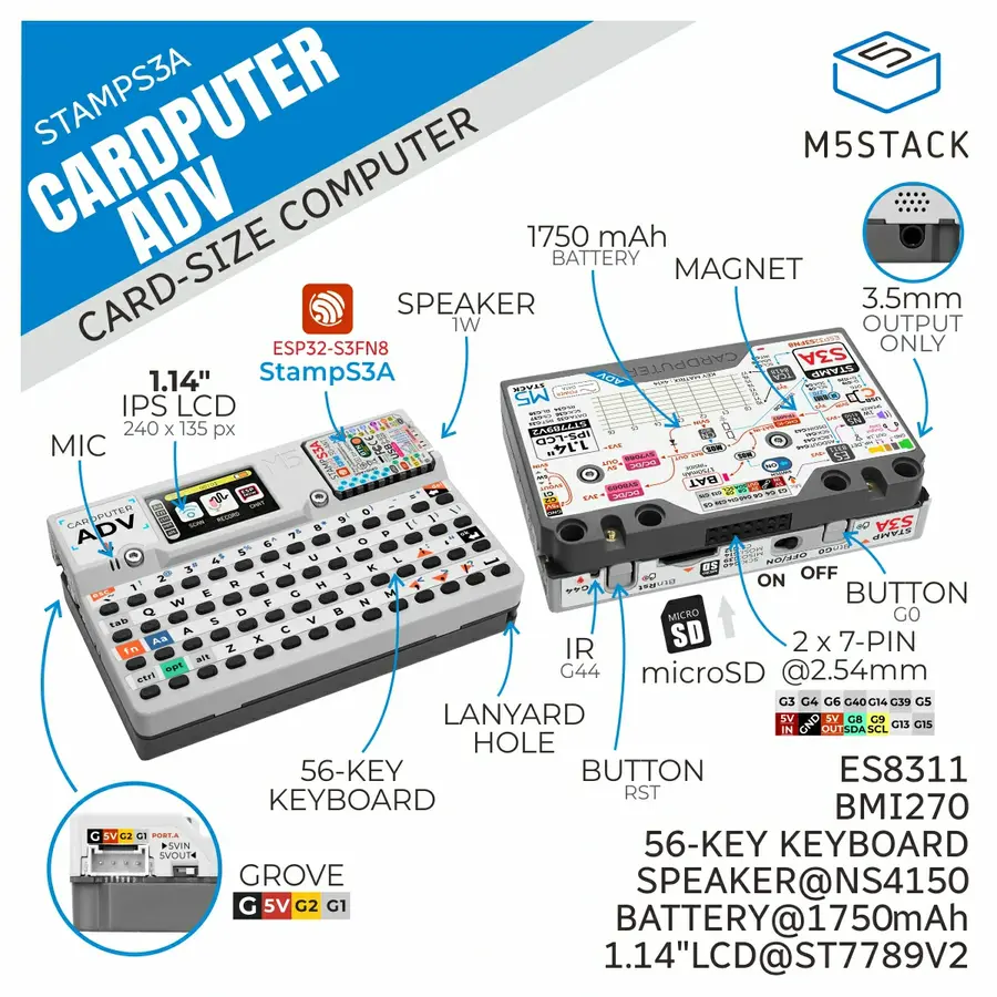 Source reference for M5Stack Cardputer-Adv; not a CAIBI review photograph