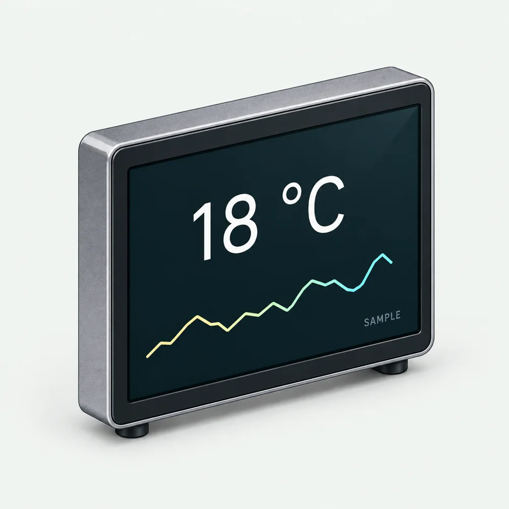 Sample temperature display concept