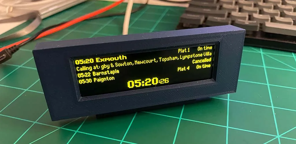 Creator photograph of a completed departure board
